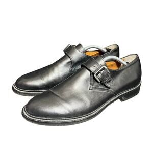 Antonio Maurizi Black Leather Monk Strap Oxford Dress Shoes‎ Size 45 US 12